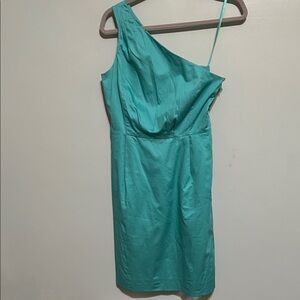 J.Crew Elegant Teal One-Shoulder Dress size 0